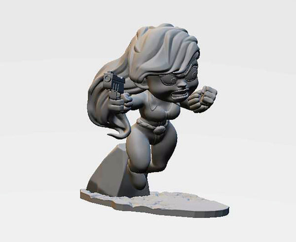 Black Widow Chibi 3D Model Ready to Print