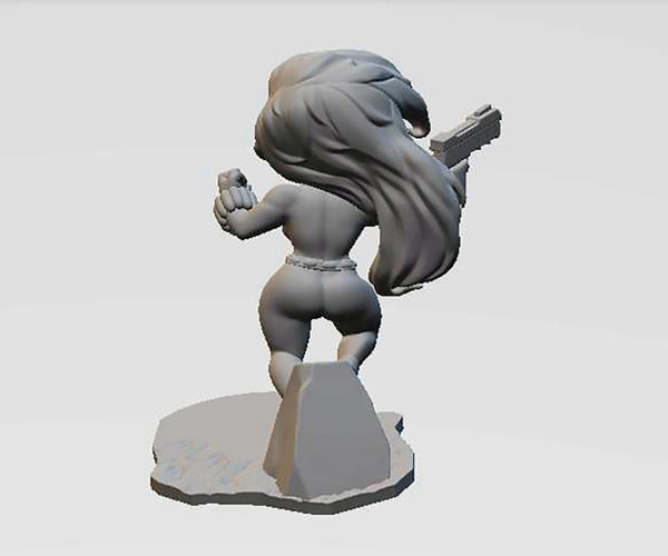 Black Widow Chibi 3D Model Ready to Print
