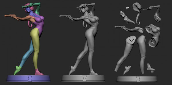 Black Widow Dancer 3D Model Ready to Print
