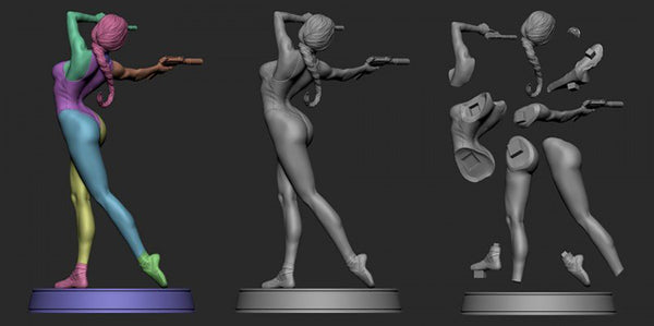 Black Widow Dancer 3D Model Ready to Print