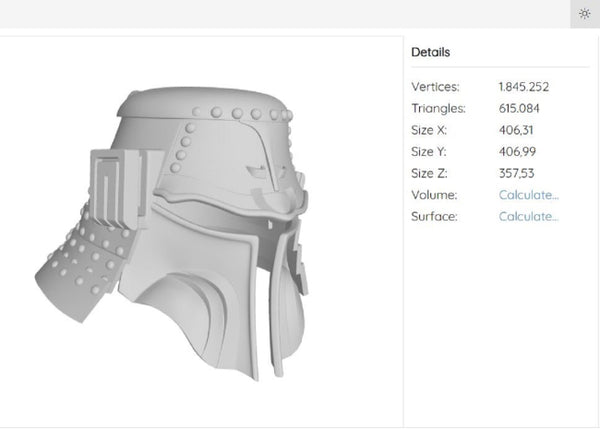 Boba Fett Samurai Helmet 3D Model Ready to Print