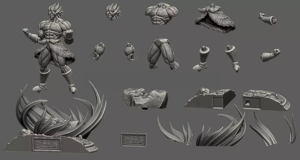 Broly Diorama 3D Model Ready to Print