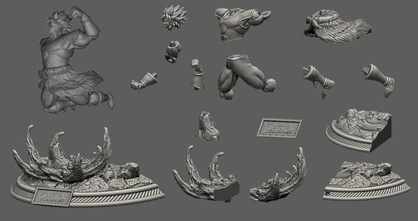 Broly Diorama 3D Model Ready to Print