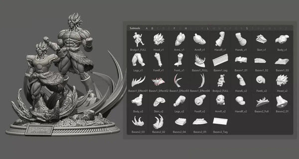 Broly Diorama 3D Model Ready to Print