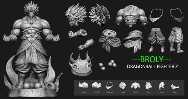 Broly - Dragonball FighterZ 3D Model Ready to Print