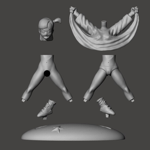 Bulma Flashes Master Roshi 3D Model Ready to Print