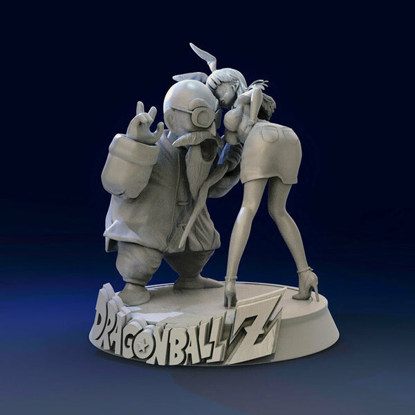 Bulma and Master Roshi 3D Model Ready to Print