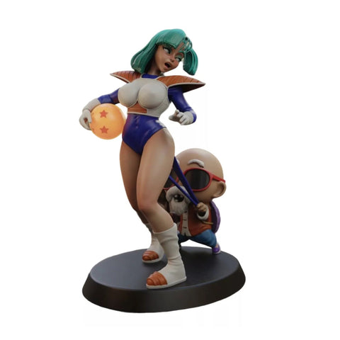 Bulma in Saiyan Armor Figure STL Ready to Print