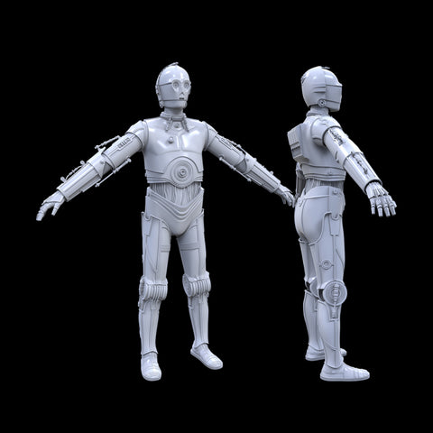 C-3PO The Empire Strikes Back ESB Full Body Armor Suit STL 3D Print Files