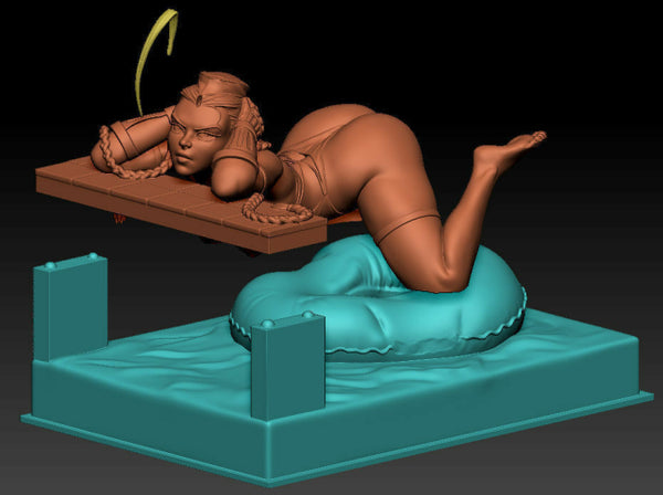 Cammy Street Fighter Sexy Figure 3D Model STL Ready to Print
