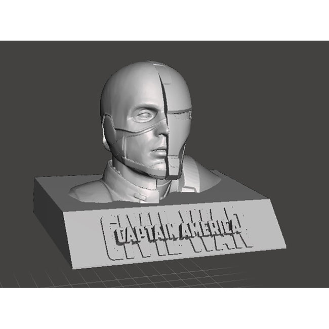 Captain America Bust 3D Model Ready to Print