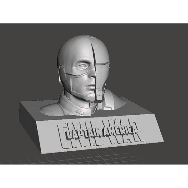 Captain America Bust 3D Model Ready to Print