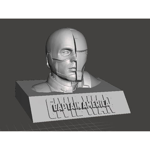 Captain America Bust 3D Model Ready to Print