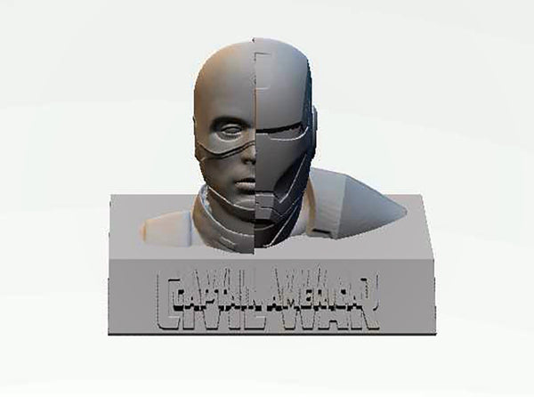 Captain America Bust 3D Model Ready to Print