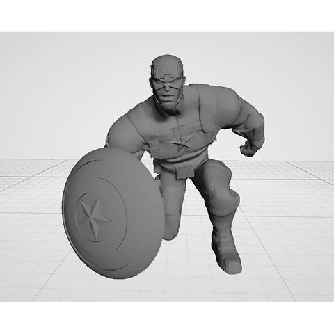 Captain America Statues 3D Model Ready to Print