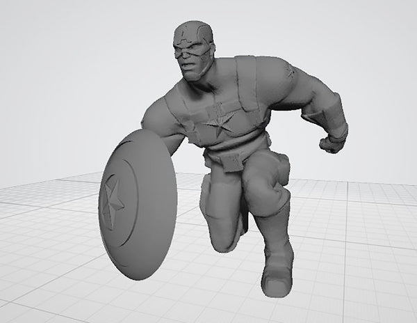 Captain America Statues 3D Model Ready to Print