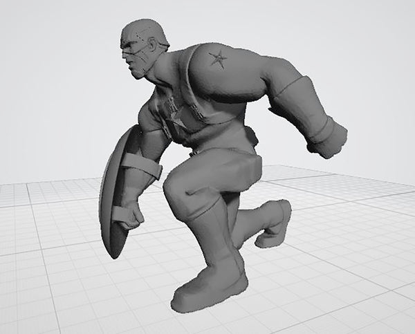 Captain America Statues 3D Model Ready to Print