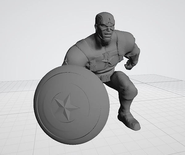 Captain America Statues 3D Model Ready to Print
