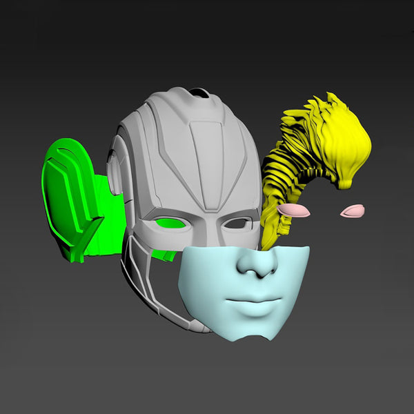 Captain Marvel 2019 Helmet 3D Model Ready to Print