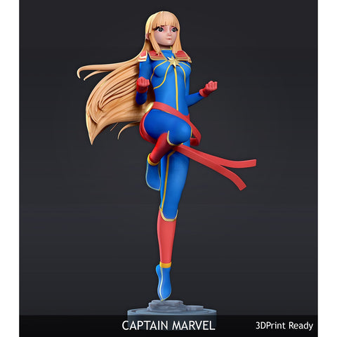 Captain Marvel 3D Model Ready to Print