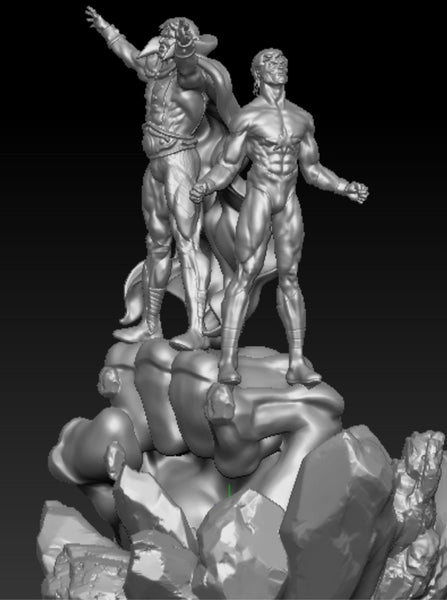 Captain Marvel and Adam Warlock 3D Model Ready to Print STL