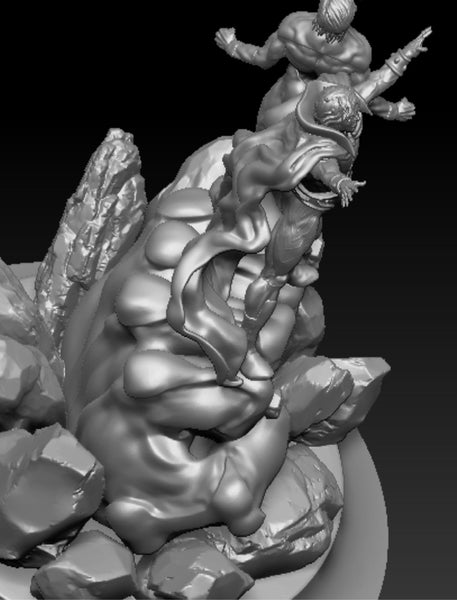 Captain Marvel and Adam Warlock 3D Model Ready to Print STL
