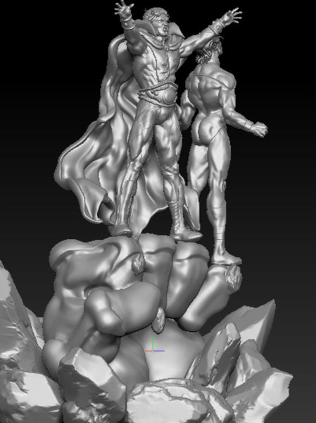 Captain Marvel and Adam Warlock 3D Model Ready to Print STL