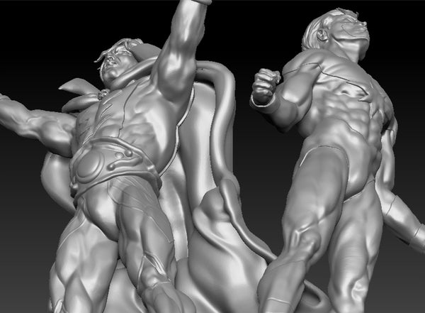 Captain Marvel and Adam Warlock 3D Model Ready to Print STL