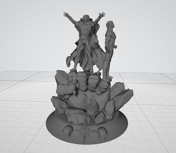 Captain Marvel and Adam Warlock 3D Model Ready to Print STL