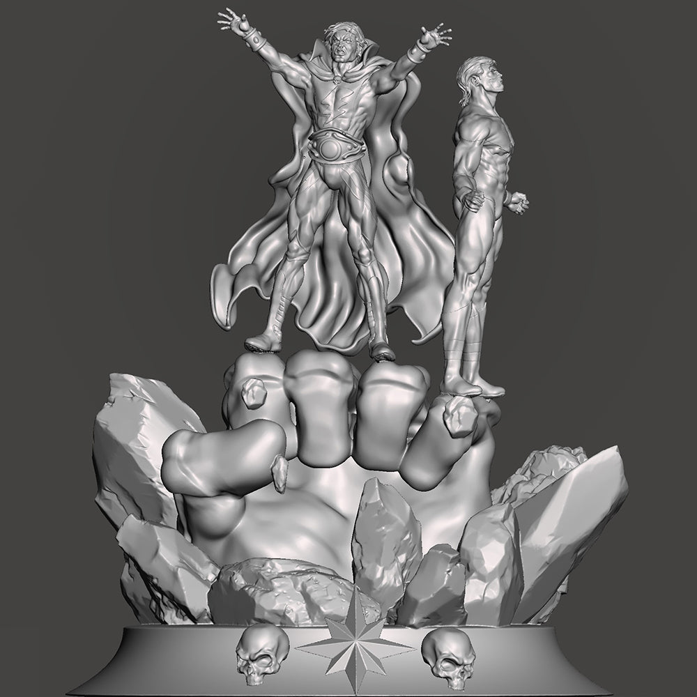 Captain Marvel and Adam Warlock 3D Model Ready to Print STL