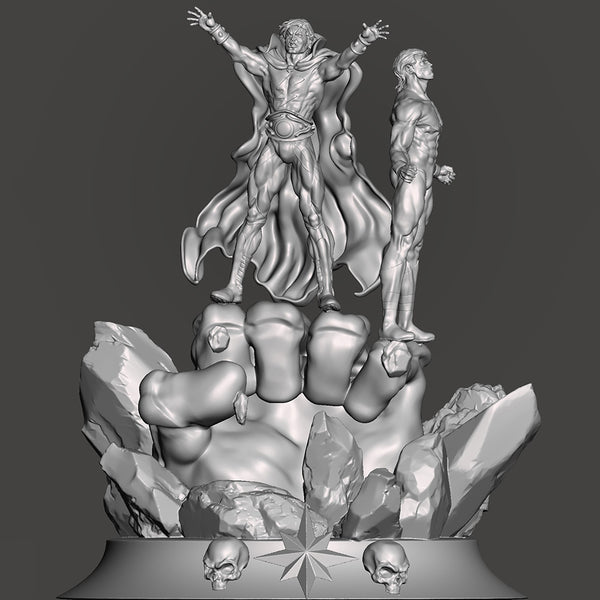 Captain Marvel and Adam Warlock 3D Model Ready to Print STL