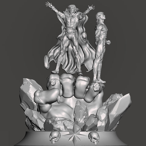 Captain Marvel and Adam Warlock 3D Model Ready to Print STL