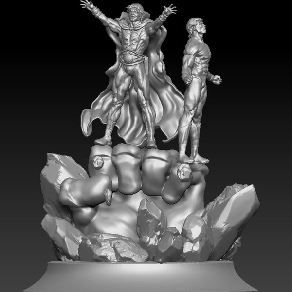 Captain Marvel and Adam Warlock 3D Model Ready to Print STL