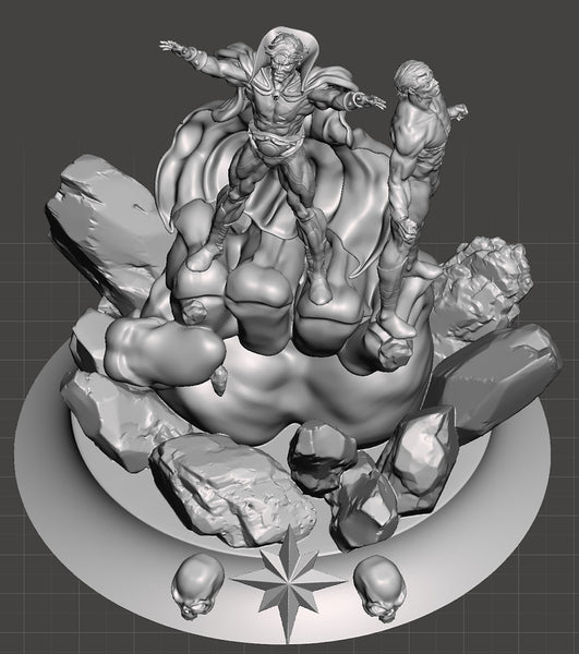 Captain Marvel and Adam Warlock 3D Model Ready to Print STL