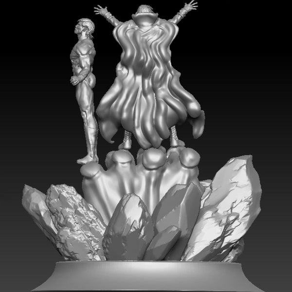 Captain Marvel and Adam Warlock 3D Model Ready to Print STL