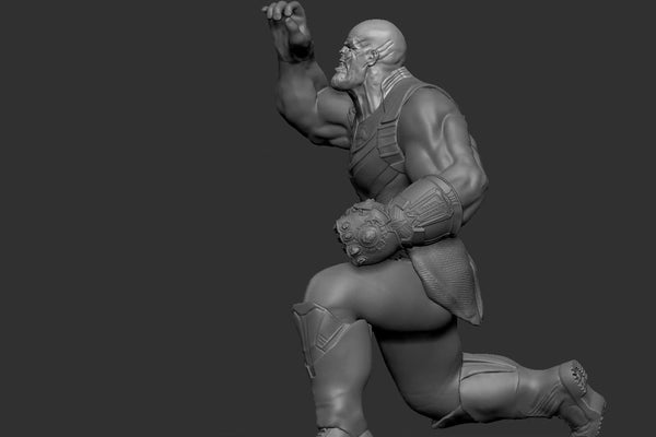 Captain Marvel vs Thanos 3D Model Ready to Print OBJ