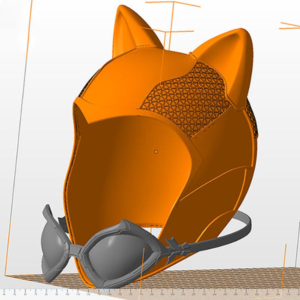 Catwoman Arkham Knight Helmet and Goggles 3D Model Ready to Print