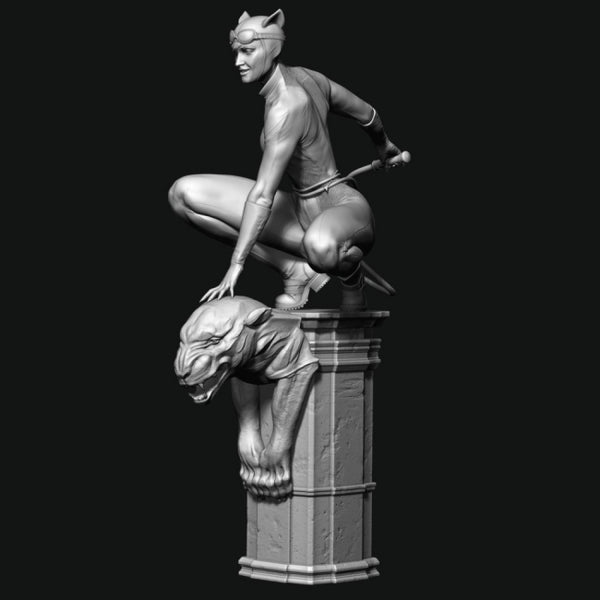 Catwoman Statue 3D Model Ready to Print