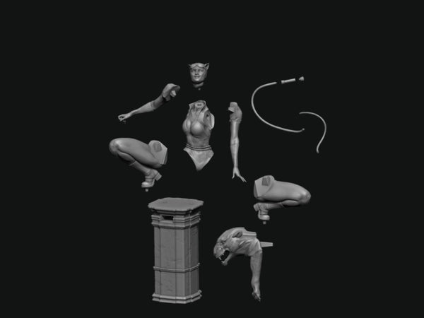 Catwoman Statue 3D Model Ready to Print