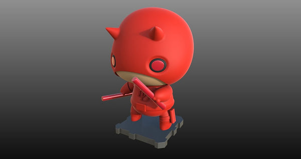 Chibi Daredevil 3D Model Ready to Print STL