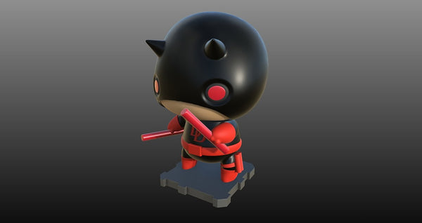 Chibi Daredevil 3D Model Ready to Print STL