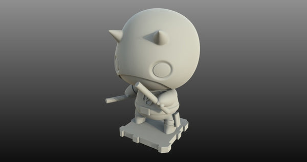 Chibi Daredevil 3D Model Ready to Print STL