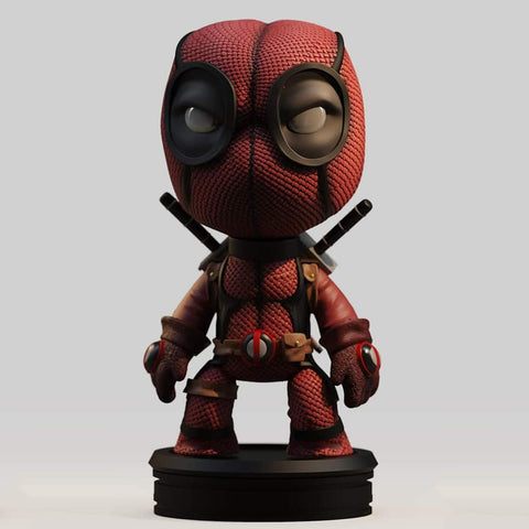 Chibi Deadpool 3D Model Ready to Print STL