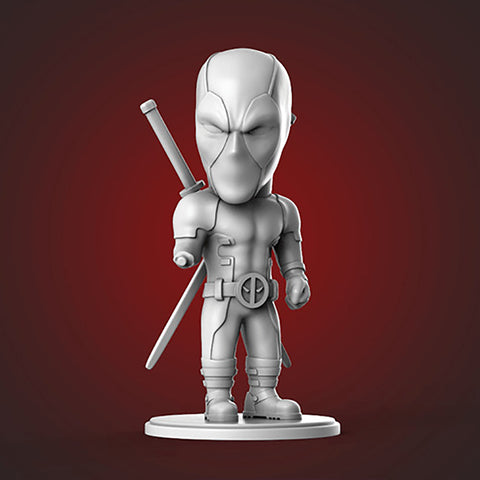 Chibi Deadpool 3D Model Ready to Print STL