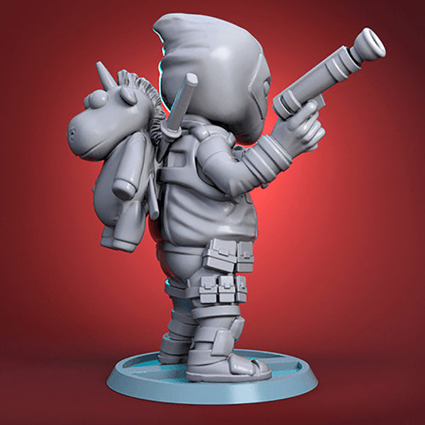 Chibi Deadpool 3D Model Ready to Print STL