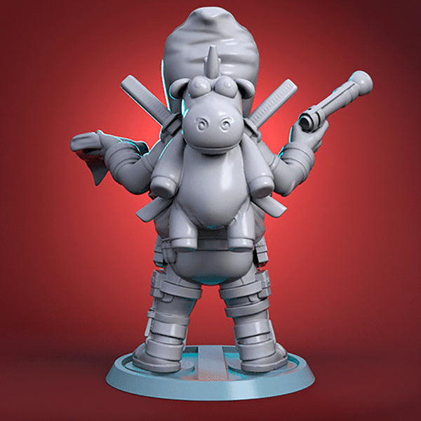 Chibi Deadpool 3D Model Ready to Print STL