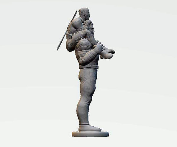 Colossus and Deadpool Statue 3D Model Ready to Print STL