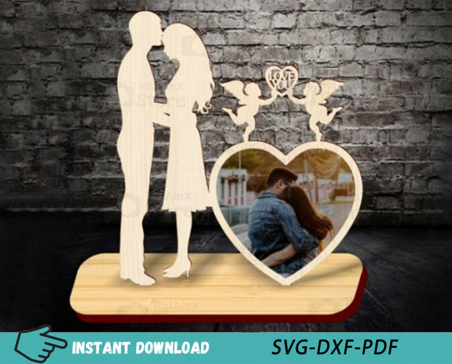 Couple Photo Frame 3mm Laser Cut Files