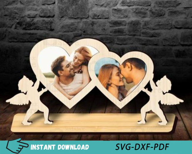 Couple Photo Frame 4mm Laser Cut Files