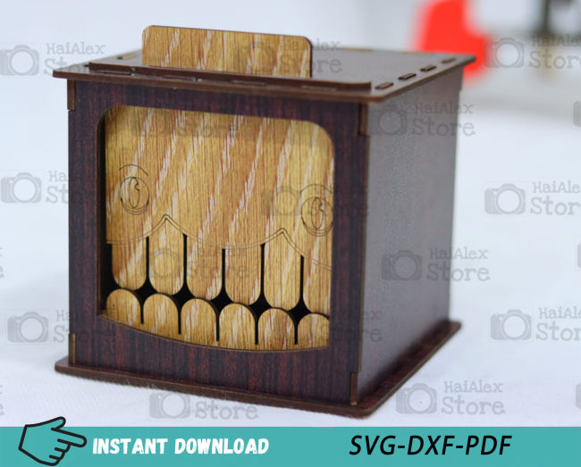 Creepy Wooden Box MDF 3mm Laser Cut Files